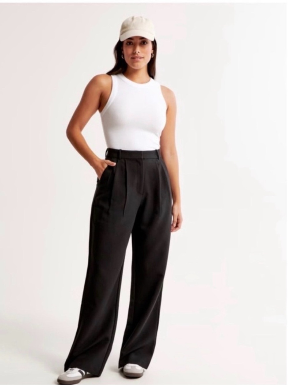 Abercrombie Sloan Wide-Leg High-Waist Pants in Black… NWOT